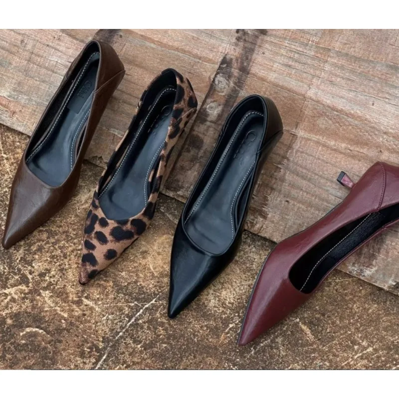 Women'S Shoes - 2024 여성 섹시한 하이힐 부르고뉴 누드