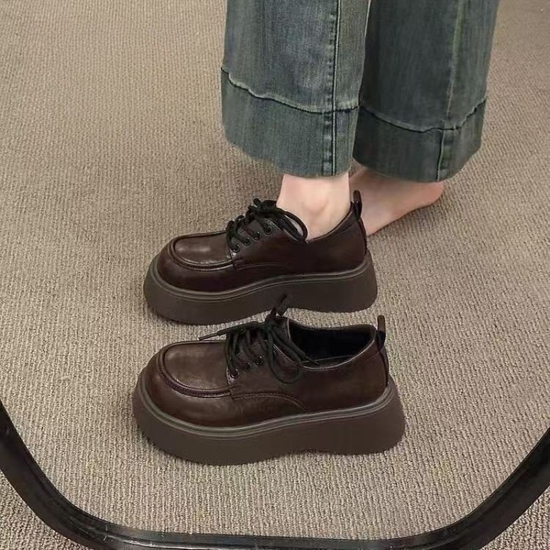 여성용 빈티지 브라운 레이스업 플랫폼 옥스포드 슈즈 라 - Women'S Shoes 리뷰 및 가격