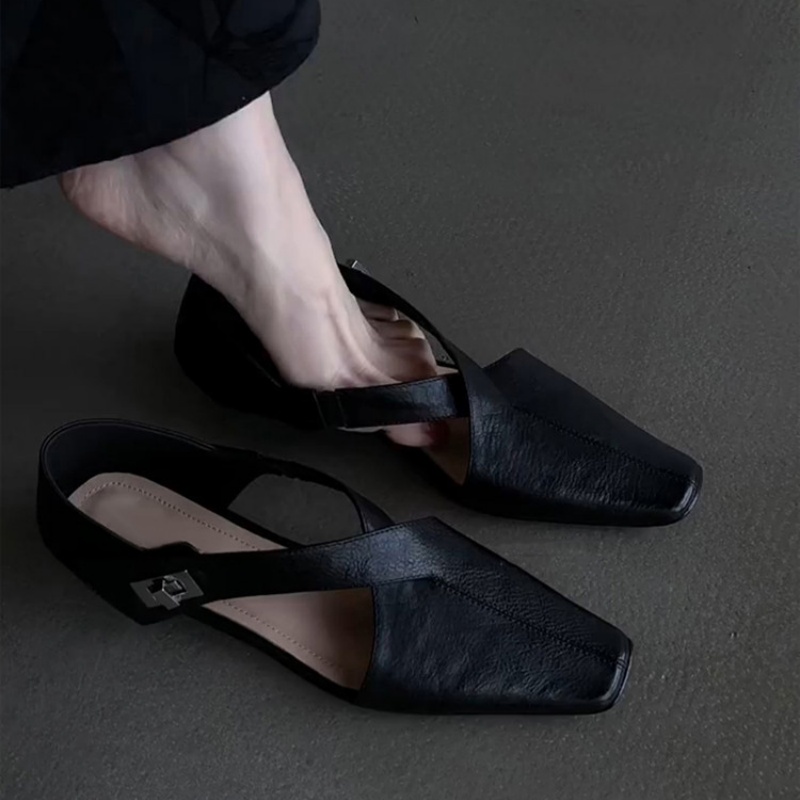 여성용 스퀘어 토 크로스 스트랩 슬링백 펌프스 빈티지  - Sandals 리뷰 및 가격